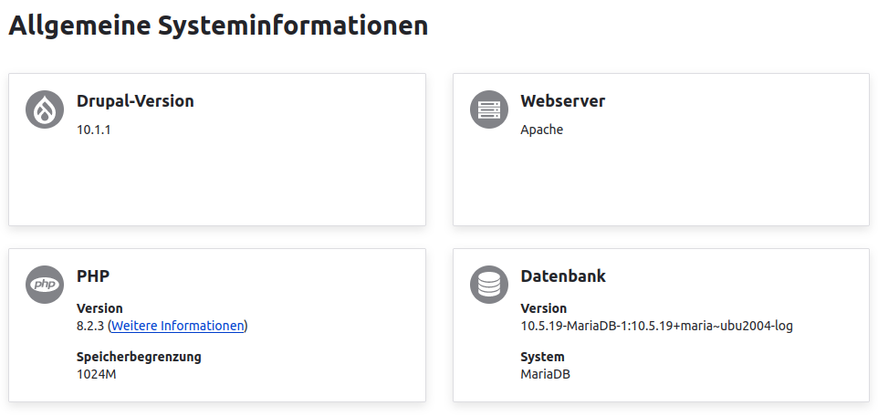Drupal Statusbericht