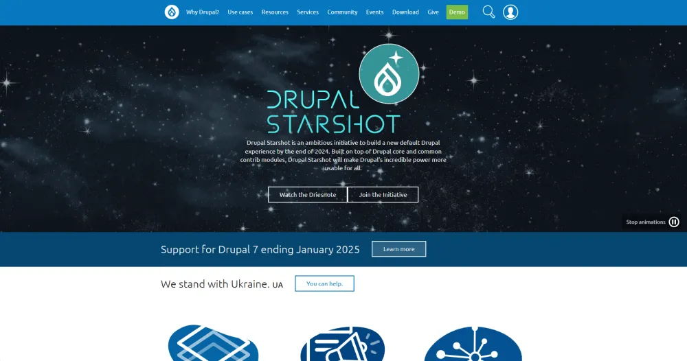 Website von Drupal