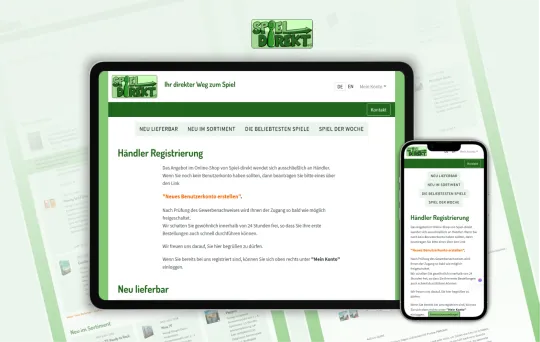 Spieldirekt auf Endgeräten